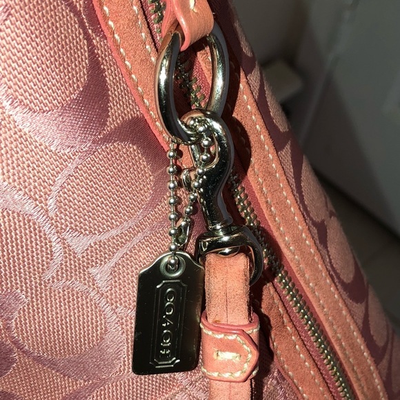 Coach Pink Signature Handbag - Picture 7 of 8